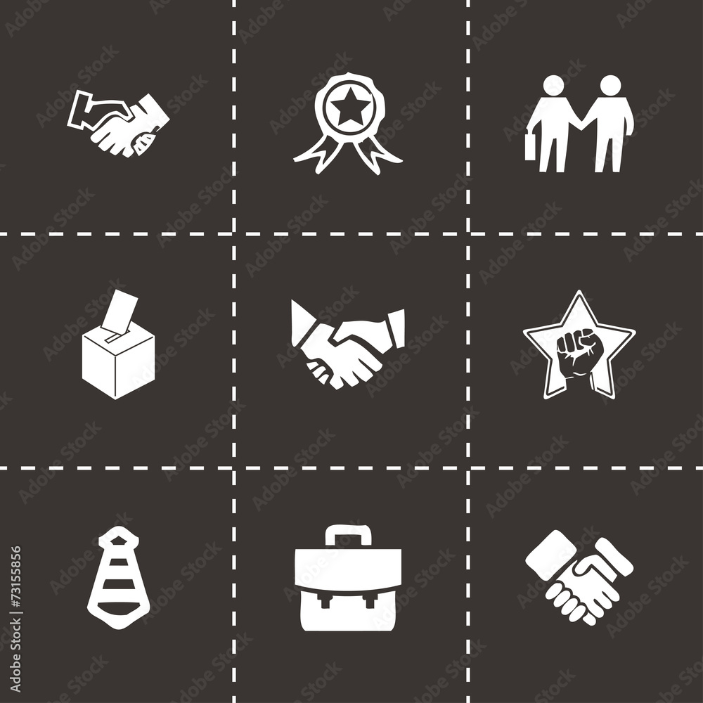 Vector black election icons set