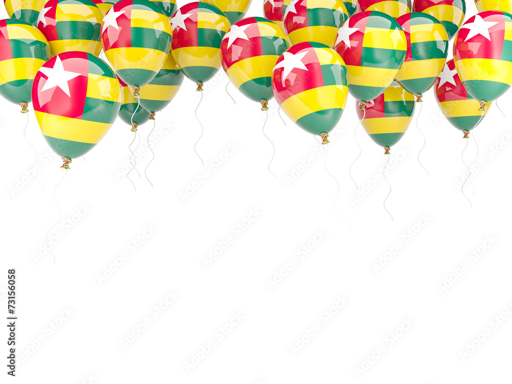 Balloon frame with flag of togo