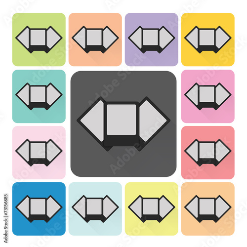 pictures Icon color set vector illustration