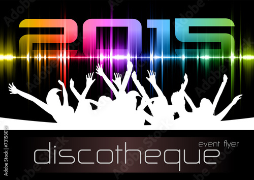 2015 Party Time - New Year's Disco & Event Flyer Template
