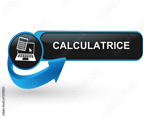 calculatrice sur bouton web design bleu