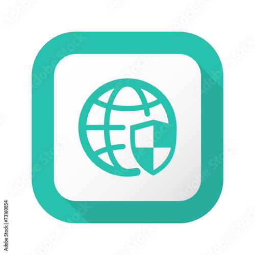 Flat Long Shadow Button - Vector 