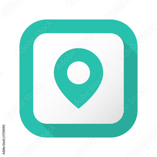 Flat Long Shadow Button - Vector 