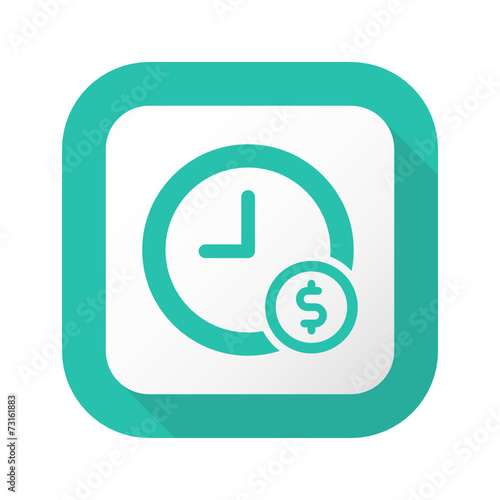 Flat Long Shadow Button - Vector 