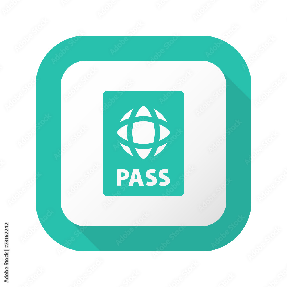 Flat Long Shadow Button - Vector 