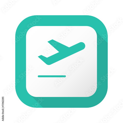 Flat Long Shadow Button - Vector 