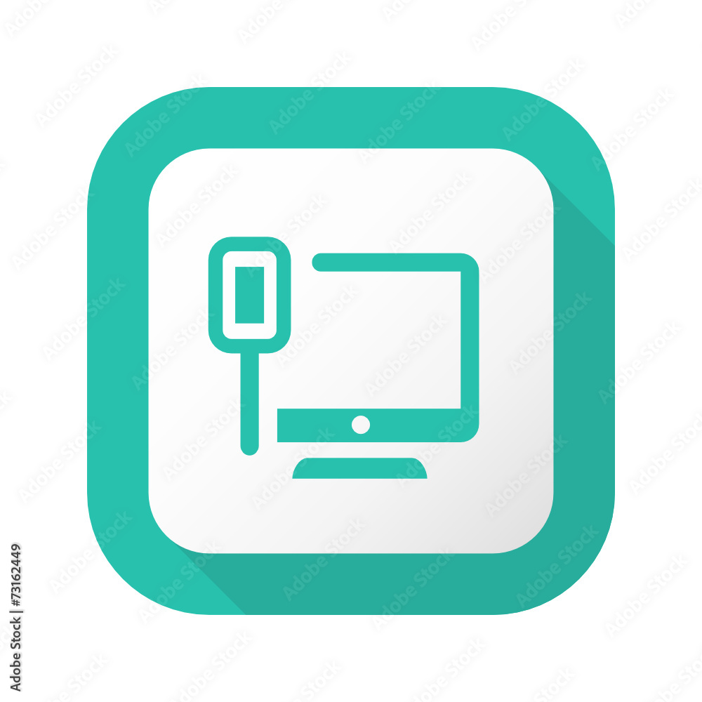 Flat Long Shadow Button - Vector Flat Long Shadow Button - Vector