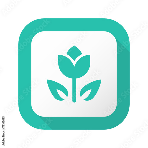 Flat Long Shadow Button - Vector 