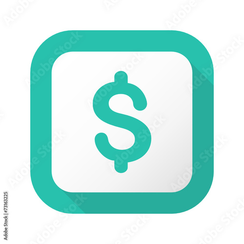 Flat Long Shadow Button - Vector 