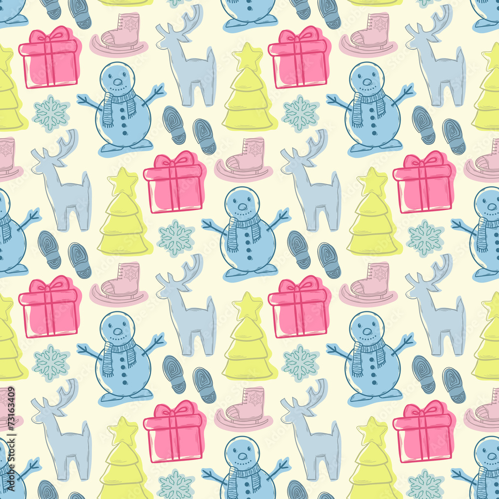 Vector seamless Christmas pattern Vector seamless Christmas pattern