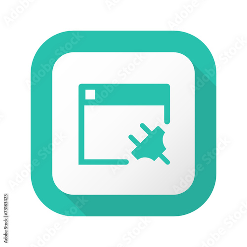 Flat Long Shadow Button - Vector 