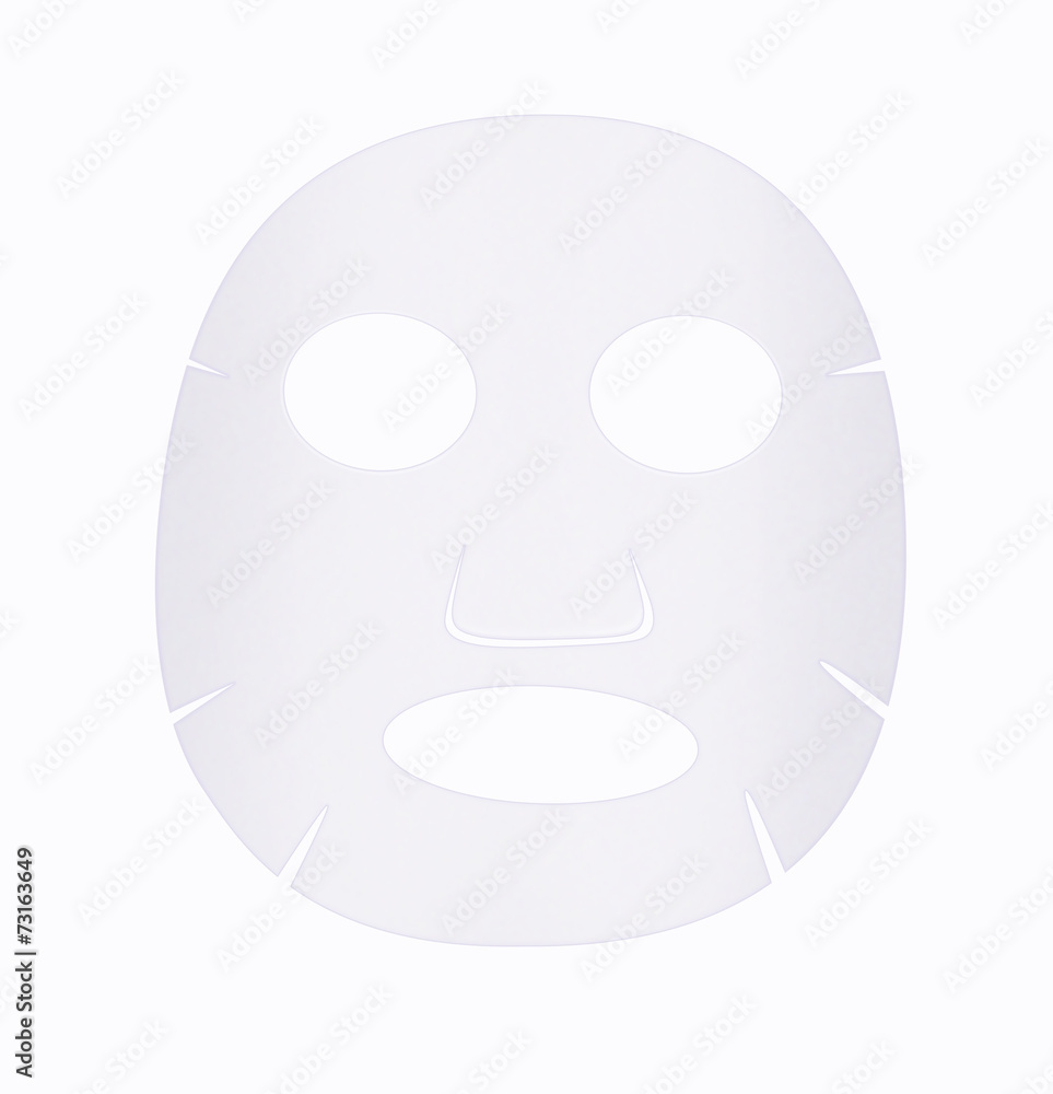 Facial sheet mask on white background. Facial sheet mask on white background.