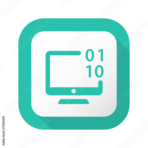 Flat Long Shadow Button - Vector 