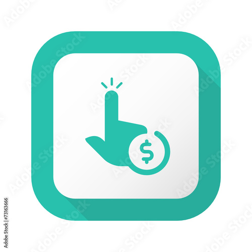 Flat Long Shadow Button - Vector 