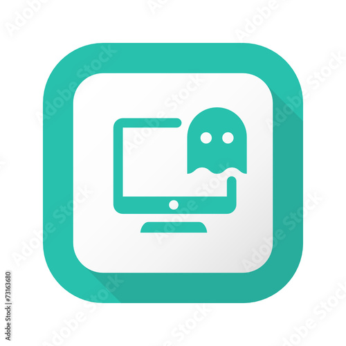 Flat Long Shadow Button - Vector 