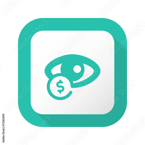 Flat Long Shadow Button - Vector 