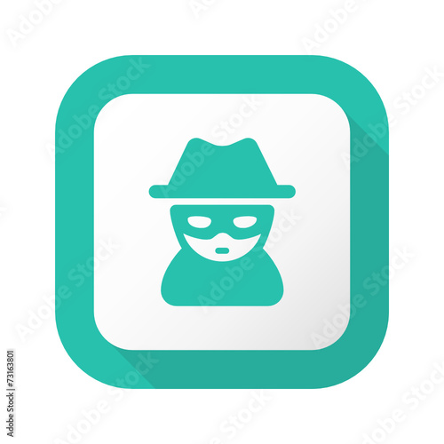 Flat Long Shadow Button - Vector 