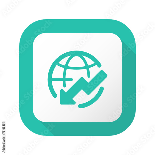 Flat Long Shadow Button - Vector 