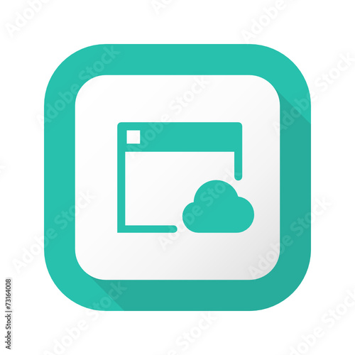 Flat Long Shadow Button - Vector 