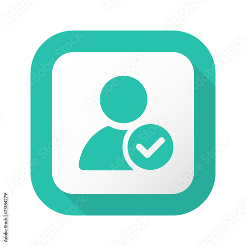 Flat Long Shadow Button - Vector 