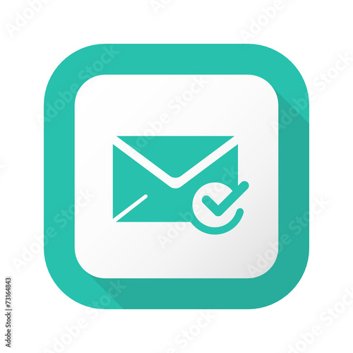 Flat Long Shadow Button - Vector 