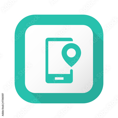 Flat Long Shadow Button - Vector 
