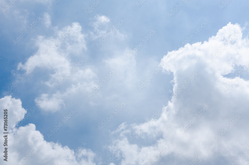 Blue sky with sun and cloud Blue sky with sun and cloud
