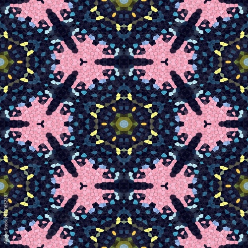Floral decorative colorful mosaic