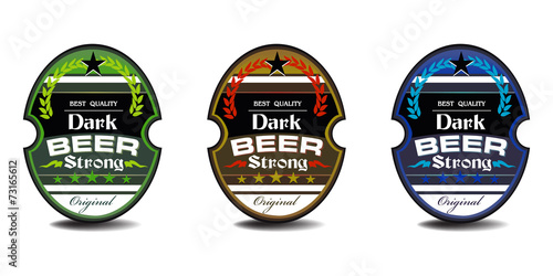 Dark strong beer labels