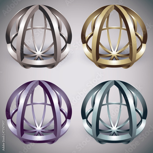 Abstract 3D sphere made of ...