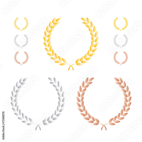 Laurel Leaf Wreath Precious Metal Set