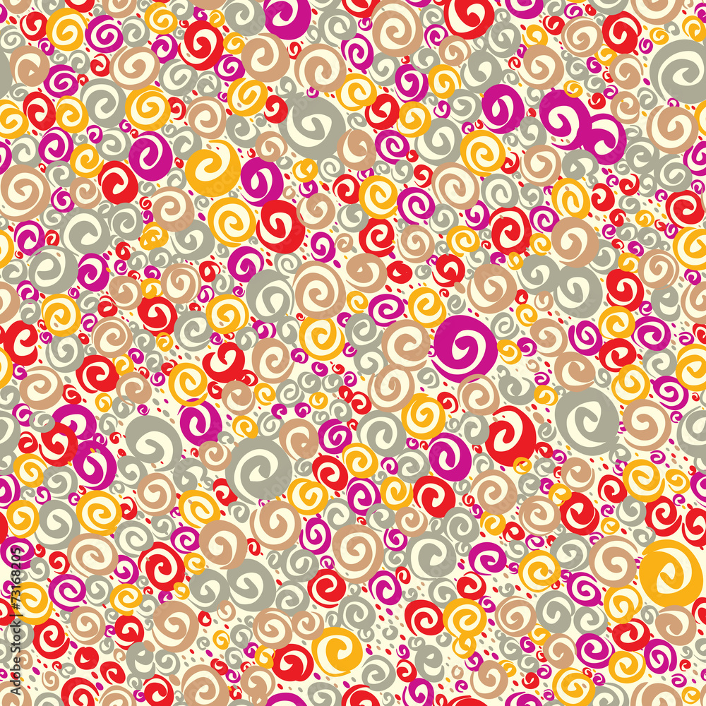 Colorful curls seamless pattern. Colorful curls seamless pattern.