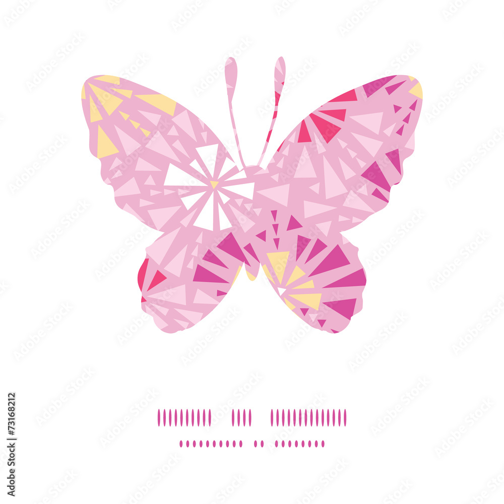 Vector pink abstract triangles butterfly silhouette pattern Vector pink abstract triangles butterfly silhouette pattern