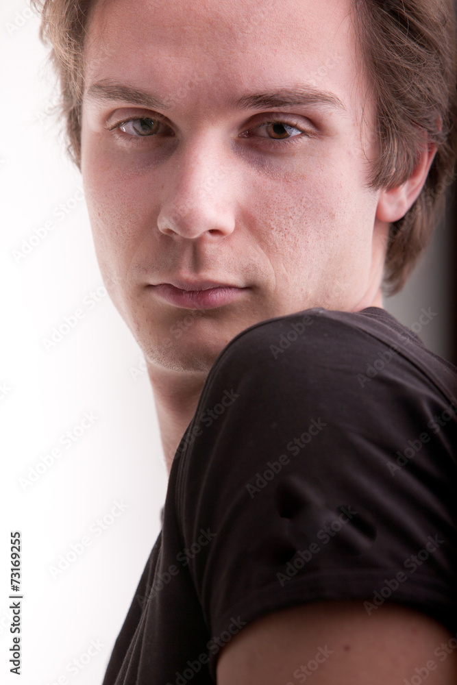 handsome guy intense look staring at camera handsome guy intense look staring at camera