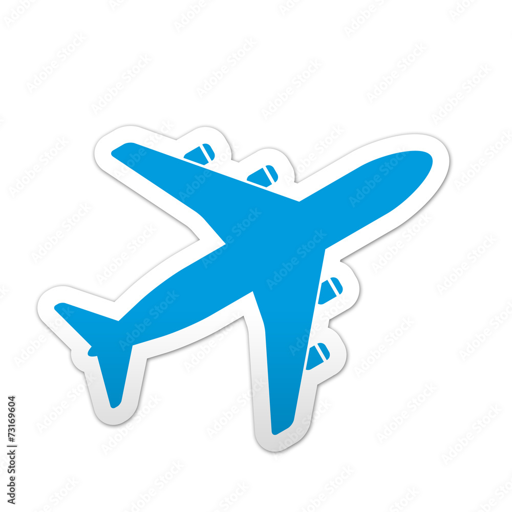Pegatina simbolo avion Stock Illustration | Adobe Stock
