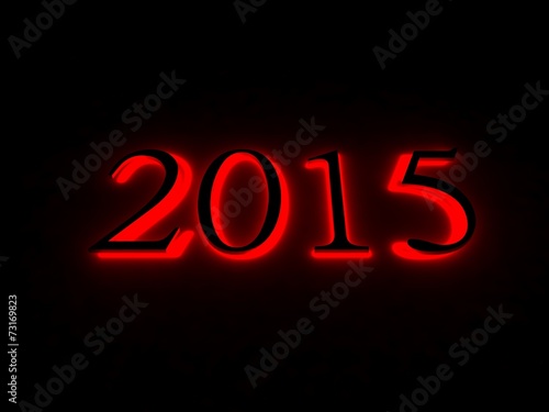 Obraz na płótnie neon light font number 2015 w salonie