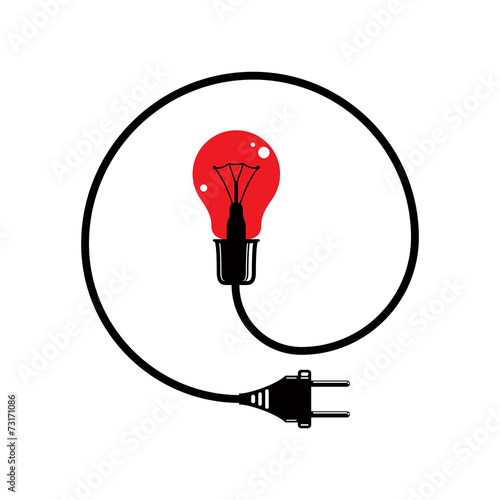 Light bulb vector icon.