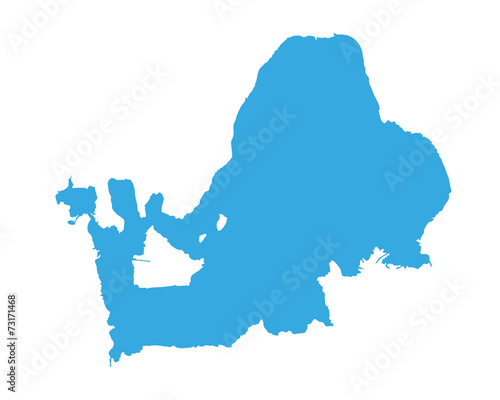 Lake Chiemsee Germany Shape Vector Detailed