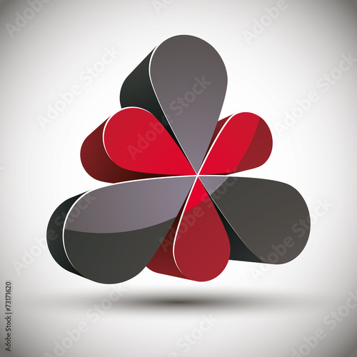 Abstract icon with petals.