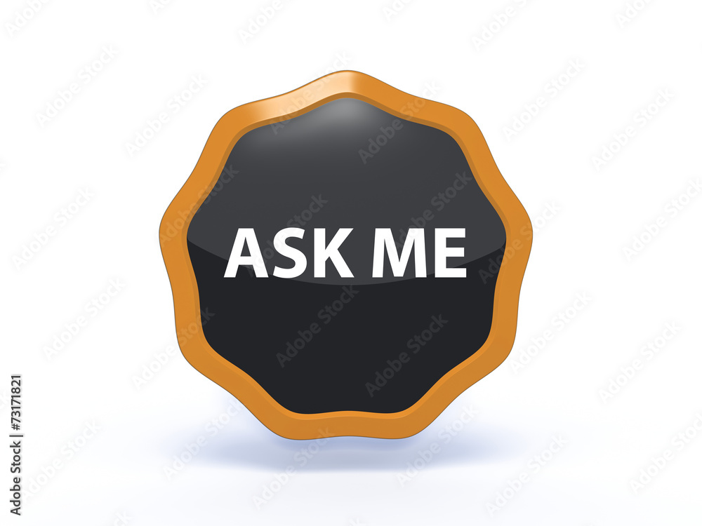 ask me star icon on white background ask me star icon on white background