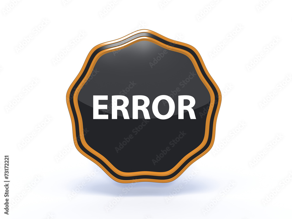 error star icon on white background error star icon on white background