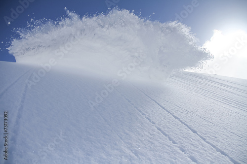 spray snow, freeride in the mountains © Vasily Merkushev