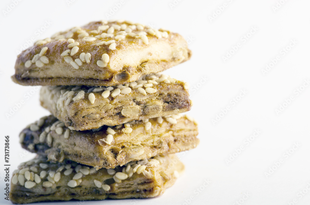 Bisquits over white background - Still life - food Bisquits over white background - Still life - food