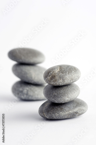 Pyramid of the stones isolated on white background