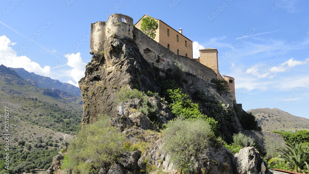Le château de la citadelle de Corte (Haute-Corse)