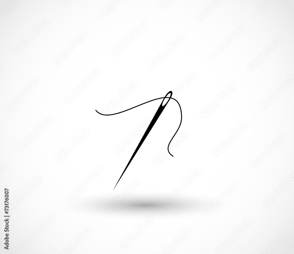 Thread with a needle icon vector Thread with a needle icon vector