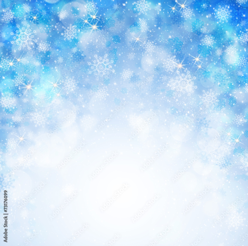 Blue christmas abstract background. 