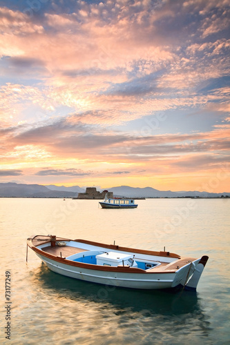 Fishing boats in Peloponnese, Greece. © milangonda