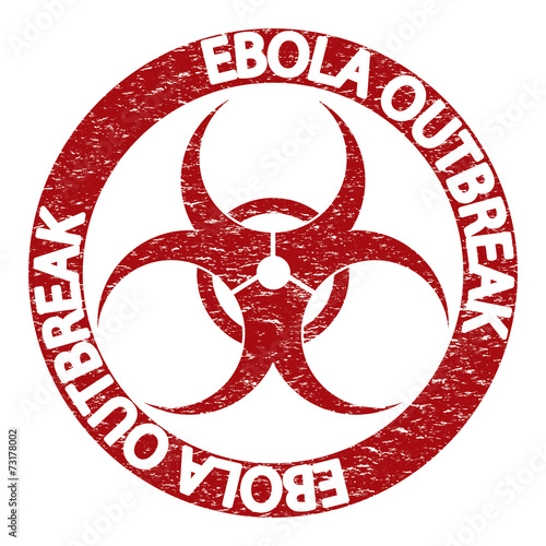 Ebola virus abstract grunge alert symbol