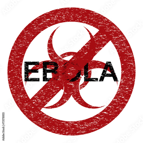 Ebola virus abstract grunge alert symbol
